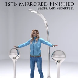 1stB Mirrored Finish Props and Vignettes