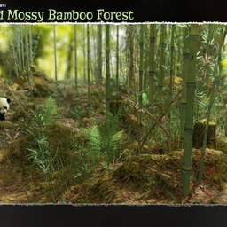 3D Scenery – Wild Mossy Bamboo Forest