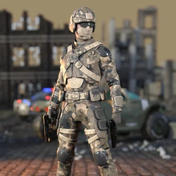 Assault Soldier Outfit for Genesis 8 Male(s)