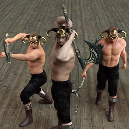 Axe Warrior Poses for Genesis 8 Male