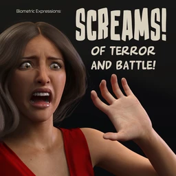 Biometric Expressions – Screams of Terror and Battle! for Genesis 3 Female(s)