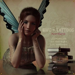 BWG – Tattoos, Arm Serie for G3-G8 – DAZ Studio