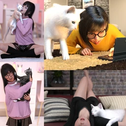 Cat and Girl Poses For Genesis 8 Female