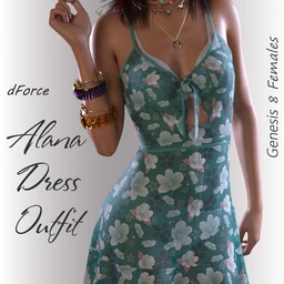 dForce Alana Candy Dress for Genesis 8 Female(s)