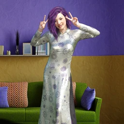 dForce AO Dai Eastern Silk Add On Textures