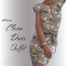 dForce Claire Cocktail Dress outfit for Genesis 8 Female(s)