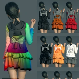 dForce Cute Clothes for Genesis 8 Female(s)