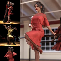 dForce Dancer Dress and Poses For Genesis 8