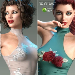 dForce Gemini Dress for Genesis 8 Female(s)