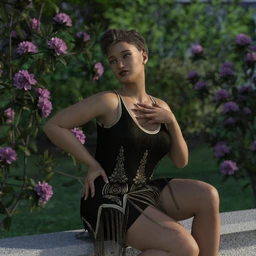 dForce Golden Era Textures for Vintage Style Flapper Dress 01