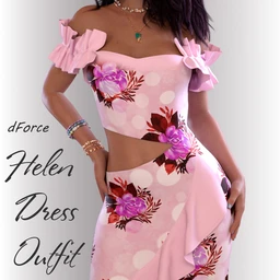 dForce Helen Cocktail Dress Outfit for Genesis 8 Female(s)