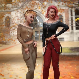 dForce Raven Black Outfit Textures