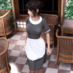 dForce Retro Waitress Uniform for Genesis 8 Female(s)