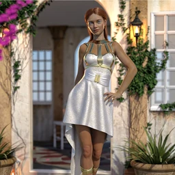 dForce Strappy High Low Outfit for Genesis 8 Female(s)