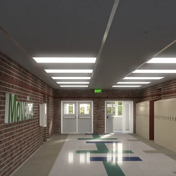 High School Hallway 2