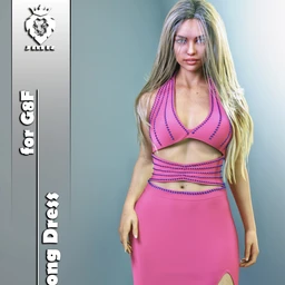 JMR dForce Sabia Long Dress for G8F