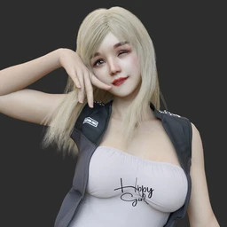 Keicy with Expressions, dForce Breasts and dForce Hair for Genesis 8 Female