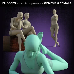Lazy Poses for Genesis 8 Female