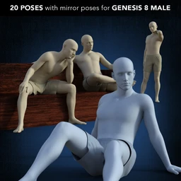 Lazy Poses for Genesis 8 Male