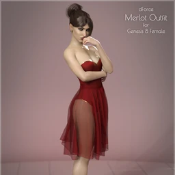 Merlot Outfit for Genesis 8 Female