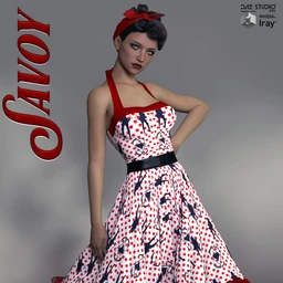 Savoy dforce dress for Genesis 8 Females