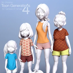 Toon Generations 4 Clothing for Genesis 8 Female(s)