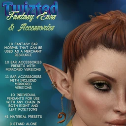 Twizted Fantasy Ears & Accessories for Genesis 8 Female