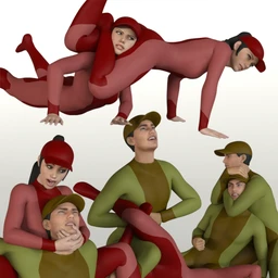 Wrestling Poses for Genesis 8