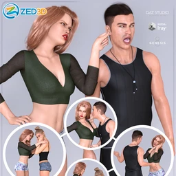 Z Actions and Reactions Poses and Bonus Expressions for Genesis 3 and 8