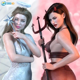 Z Angel and Devil Cosplay Props and Poses