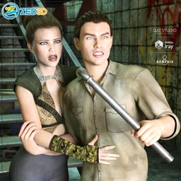 Z Damsel in Distress Couple Poses for Genesis 3 and 8