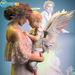 Z Guardian Angel Shape and Poses for Genesis 8 Female