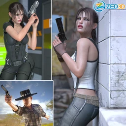 Z Multiform Revolver and Poses for Genesis 8