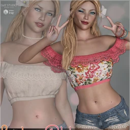 Boho Chic for Ruffle Top Genesis 8 Females