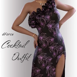 dForce Evening Cocktail Dress Outfit for Genesis 8 Female(s)