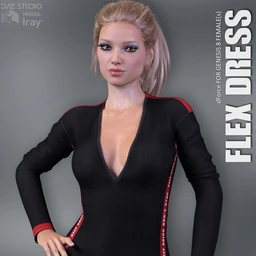 dForce Flex Dress for Genesis 8 Females