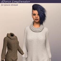 dForce LongSweater for Genesis 8 Female