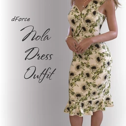 dForce Nola Cocktail Dress outfit for Genesis 8 Female(s)