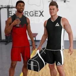 dForce Workout Outfit Textures for Genesis 8 Male(s)