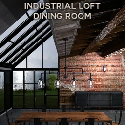 Industrial Loft Dining Room