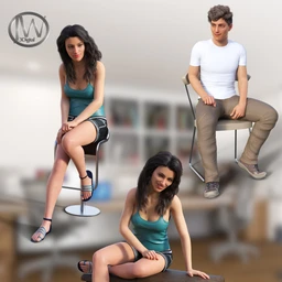 Sit Down Poses for Genesis 8