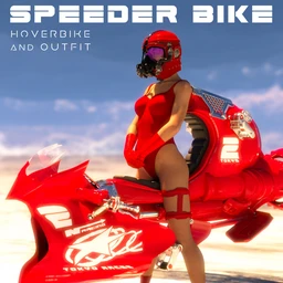 Speeder Bike and Outfit for Genesis 8 Female(s)