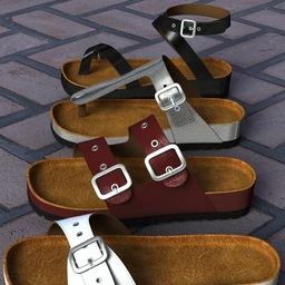 Summer Sandals Volume 1 for Genesis 2, Genesis 3 and Genesis 8 Female(s)