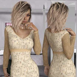 VERSUS – Long Sleeve Lace Dress for Genesis 8 Females