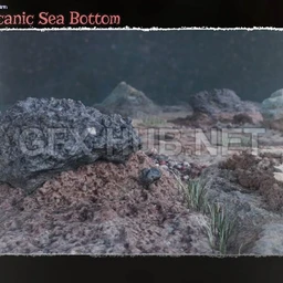 3D Scenery Volcanic Seabottom for Poser and Daz Studio