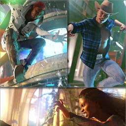 Aerial Combat Poses for Genesis 8