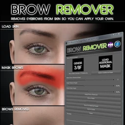 Brow Remover for Daz Studio (G8 Update)