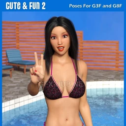 Cute & Fun 2 – Poses for G3F and G8F