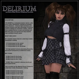 DELIRIUM for Lolita Rose Gothic Steampunk Clothing