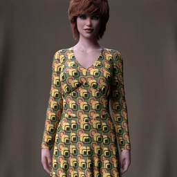 dForce 70’s Work Dress for Genesis 8 Female(s)